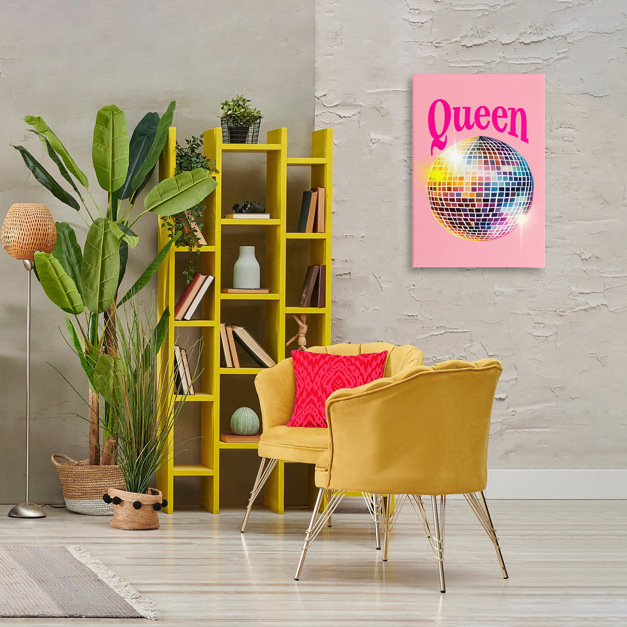 Stupell Industries Sparkling Disco Queen Entertainment Painting Wrapped Canvas Art Print Wall Art, 20 x 30