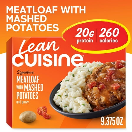 Lean Cuisine Meatloaf with Mashed Potatoes Microwave Meals for Lunch or Dinner, 9.375 oz (Frozen)