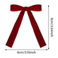 thumbnail image 2 of Christmas Velvet Bows 2 Sizes Soft for Tree Wreath Garland Decoration with Tie, 2 of 3