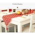 thumbnail image 2 of Cateissary Camino de de Navidad, manteles individuales cómodos resistentes al desgarro, mantel impreso decorativo, diseño de sala de estar, nuevo Kits de decoración para fiestas Blanco Impreso Cateissary HA068957-03, 2 of 6