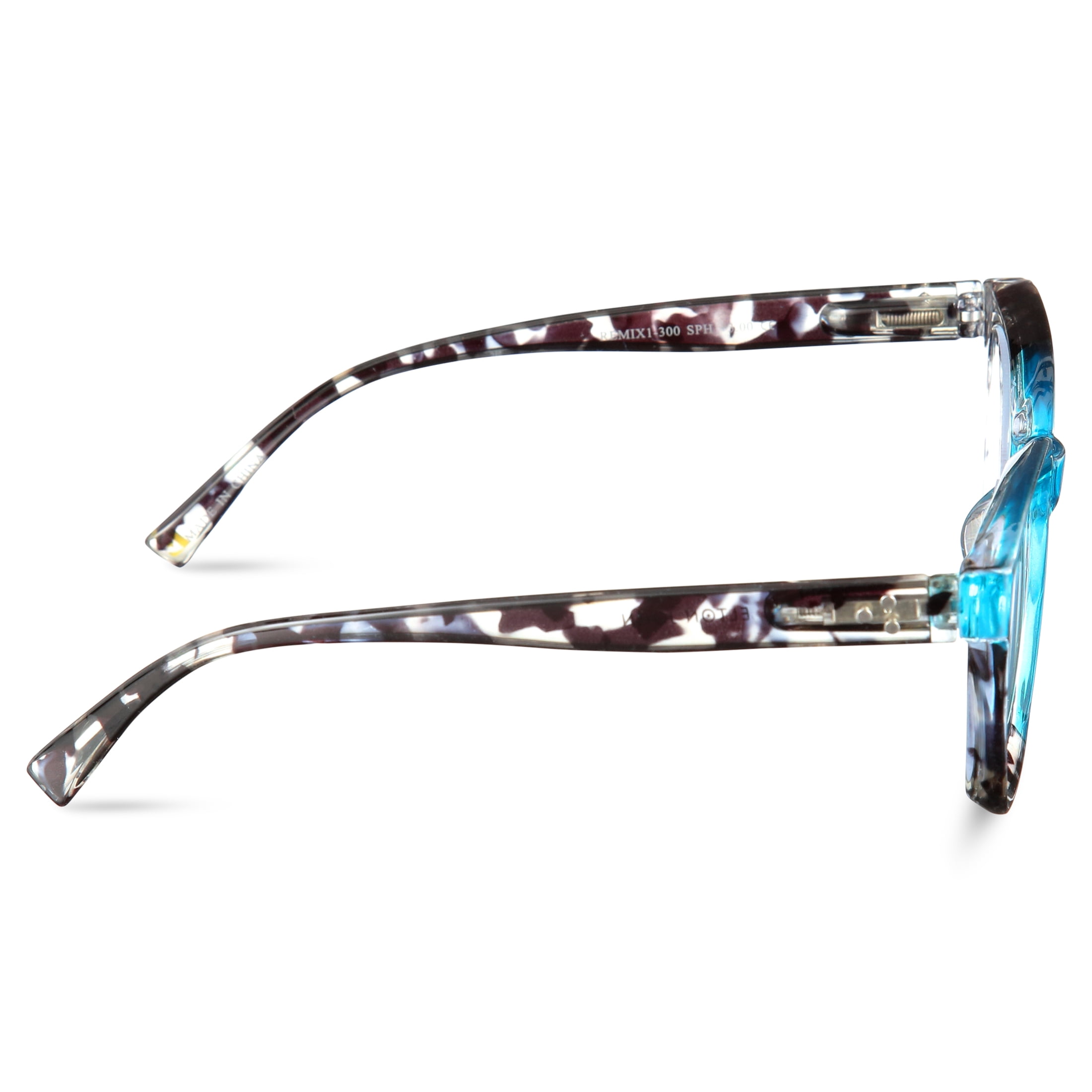 Elton John Pop Specs Reading Glasses - Blue Remix 2.00, Rectangle Frame