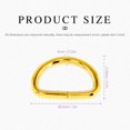 thumbnail image 2 of Hebilla Swpeet 150 Piezas Anillo en D Semicircular de Metal Dorado 20 mm, 2 of 7