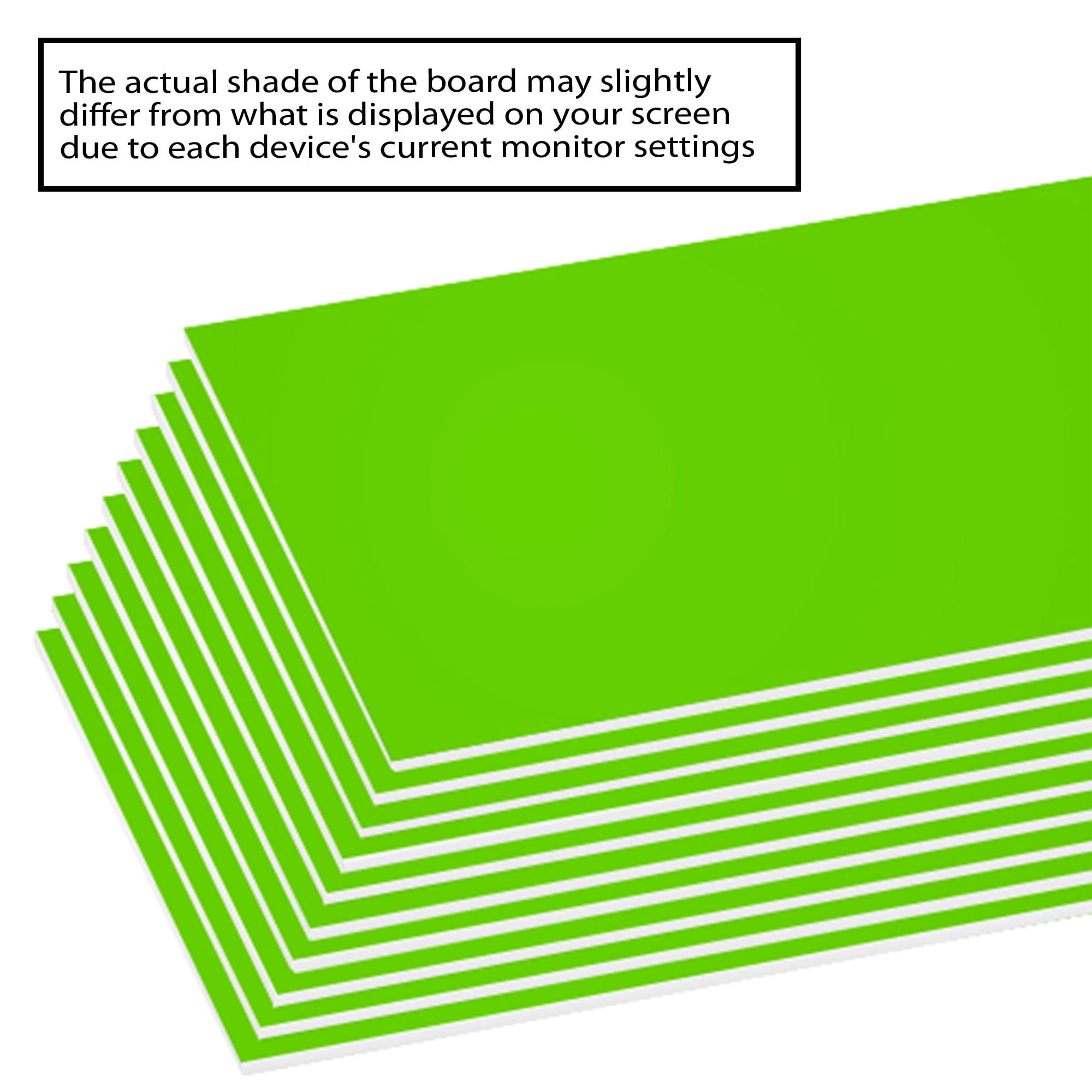 BAZIC Neon Green Foam Board 20