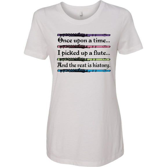Inktastic Funny Flute Music Quote Women's T-Shirt