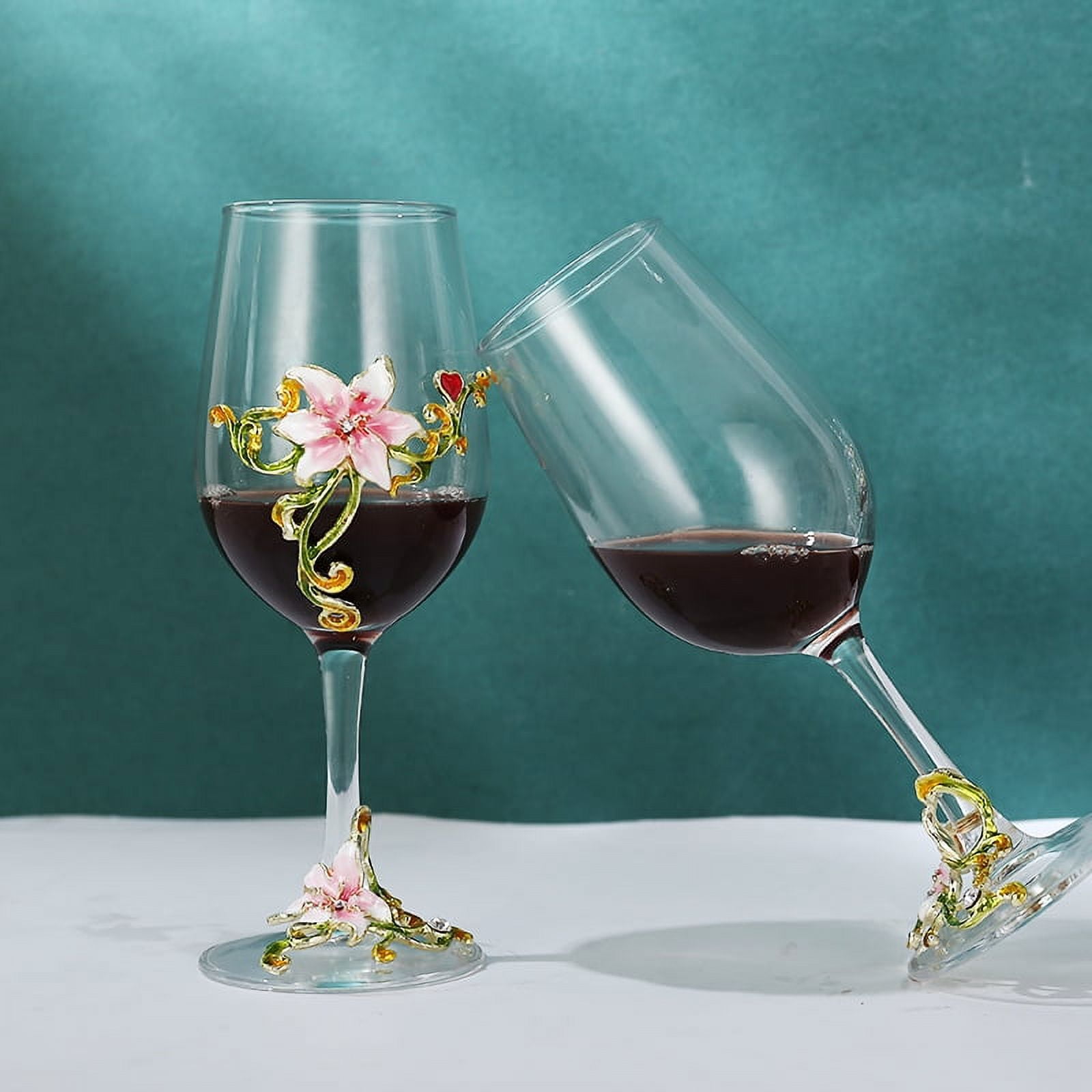 OJA Red Wine Glasses Set of 2-Premium Crystal Wine Glasses Hand Blown-15  oz,Thin Rim,Long Stem,Perfe…See more OJA Red Wine Glasses Set of 2-Premium