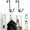 Black, variant on HFHOME 2Packs Over The Door Double Hanger Hooks, Metal Twin Hooks Organizer for Hanging Coats, Hats, Robes, Towels- Black