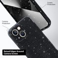 thumbnail image 3 of Case for iPhone 13 Glitter, Shiny Bling Sparkle Cover for Women, Soft TPU Slim Fit Shockproof Protective Phone Cases Compatible with iPhone 13(6.1 Inch)-Black Glitter, 3 of 6