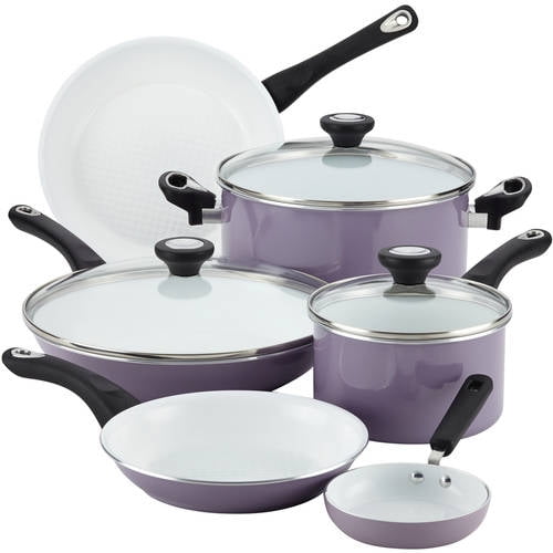 Nonstick Cookware Pots and Pans Set, 12 Piece, Lavender Purple