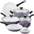 thumbnail image 5 of Farberware PURECOOK 12-Piece Ceramic Nonstick Pots and Pans Set/Cookware Set, Lavender, 5 of 5