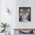thumbnail image 3 of GOSMITH  16 x 12 Inch Christmas LED Wall Canvas Art Home Decor, Light Up Battery Operated Snowy Winter Scene, Winter Path, 3 of 4