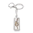thumbnail image 1 of Aroma Oil Keychain, Stainless Steel Portable  Hollow Fashionable Essential Oil Diffuser Key Ring Leaf Pattern  For Travel G0304,G0402, 1 of 8