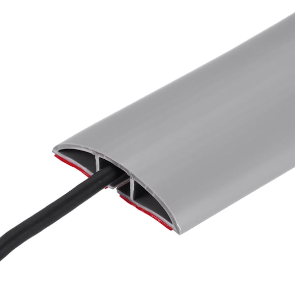 Floor Cord Cover 6ft, Extension Cord Hider for Floor Cable Management 0.47" W x 0.24" H, Grey