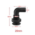thumbnail image 3 of Beisidaer Boat Hose Pipe Elbow Bilge Pump Drain Black Nylon With Stainless Thru Hull, 3 of 6