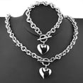 thumbnail image 2 of Aellinatey Heart Shaped Toggle Bracelet Fashion Pendant Necklace Jewelry Decor for Friends, 2 of 7