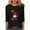 Black A, variant on 3/4 Length Sleeve Womens Tops Cute Casual Basic Tees Tops Loose Fit Plus Size Fashion Beach Vacation Clothes for Women