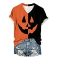 thumbnail image 6 of Halloween T Shirt Women Funny Pumpkin Face Printed Cute Tee Short Sleeve Casual Funny Halloween Party Tops, 6 of 7