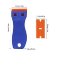 thumbnail image 3 of NAOJIE Plastic Blade Scraper Tool (2 Spatulas) 100 Double-Edged Blades & No Scratch Stickers Remove Scraper Cleaning Adhesive,Plastic Razor Blades,Glass Stove Top Scraper,Plastic Razor Blade Scraper, 3 of 5