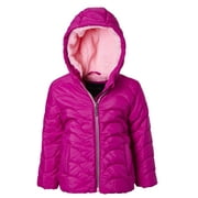 Limited Too Girls Packable Puffer Jacket with Faux Fur Lining, Sizes 4-16