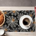 thumbnail image 5 of Halloween Placemats Set of 4,Black Orange Spider Webs Table Mats 12x18 Inch,Fall Autumn Holiday Heat-Resisting Non Slip Linen Burlap Place Mats for Kitchen Dining Table Decor, 5 of 6