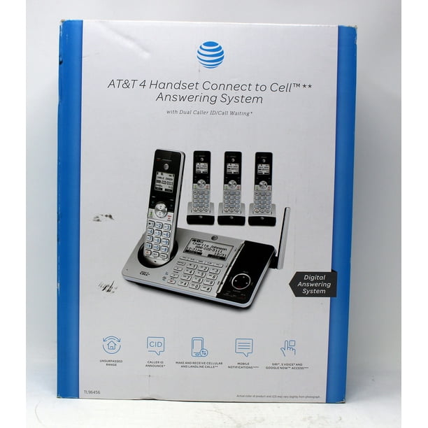 AT&T 4 Handset Cordless Phone Connect To Cell Answering System