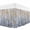 Mist Blue Turmeric, variant on Grey Forest Bed Skirt Queen Size, Modern Oil Painting Art Wrap Around Bed Skirting with Adjustable Elastic Strap, Dust Ruffle Pleated Bedskirts 16 Inch Drop for Bedroom Queen Beds