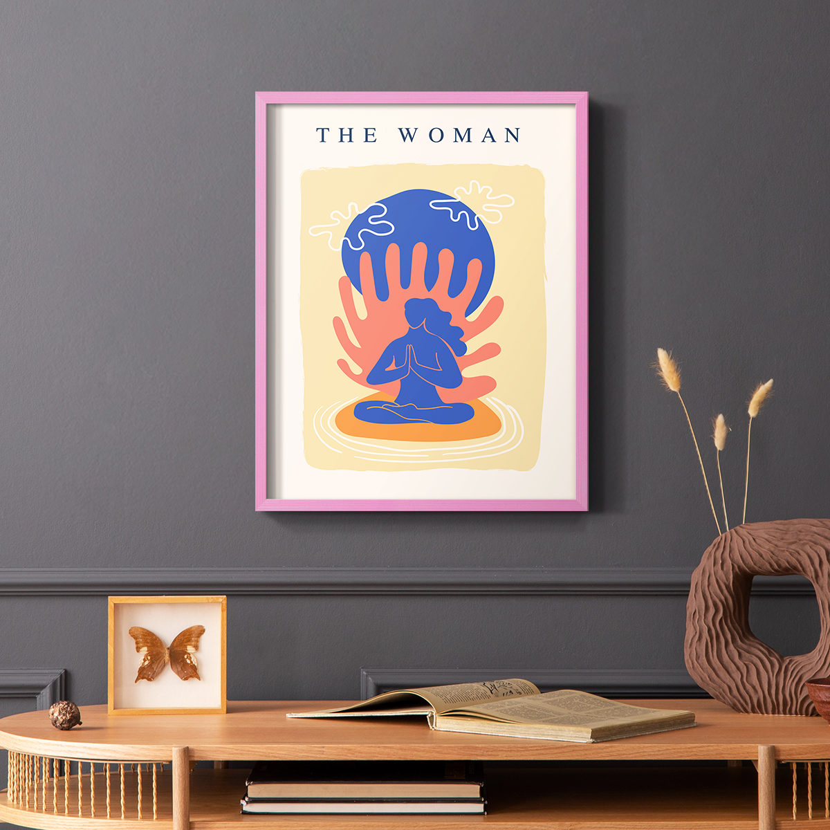 Matisse CCCXIII in Pink Solid Wood 8 x 10 Framed Print