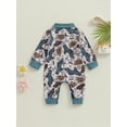 thumbnail image 4 of Bagilaanoe Newborn Baby Boys Fall Jumpsuit Print Long Sleeve Bodysuit 3M 6M 12M 18M Infant Casual One Piece Romper, 4 of 9