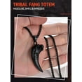 thumbnail image 6 of FaithHeart Wolf Tooth Necklace for Men Punk Tribal Fang Totem Amulet Pendant Necklace Animals Protectoion Jewelry Gift for Dad Grandpa Fathers Day, 6 of 11