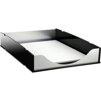 Kantek Letter Tray, Black Acrylic and Aluminum, 13.25-inch x 10.25-inch x 2.25-inch