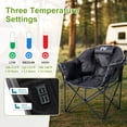 thumbnail image 7 of Sunyrisy Oversized Heated Camping Chair, Folding Outdoor Chair with 3 Heat Settings, Dual-Zone Heating, Supports up to 500 lbs, Portable Heated Chair for Camping, Fishing and Sports Events, 7 of 7