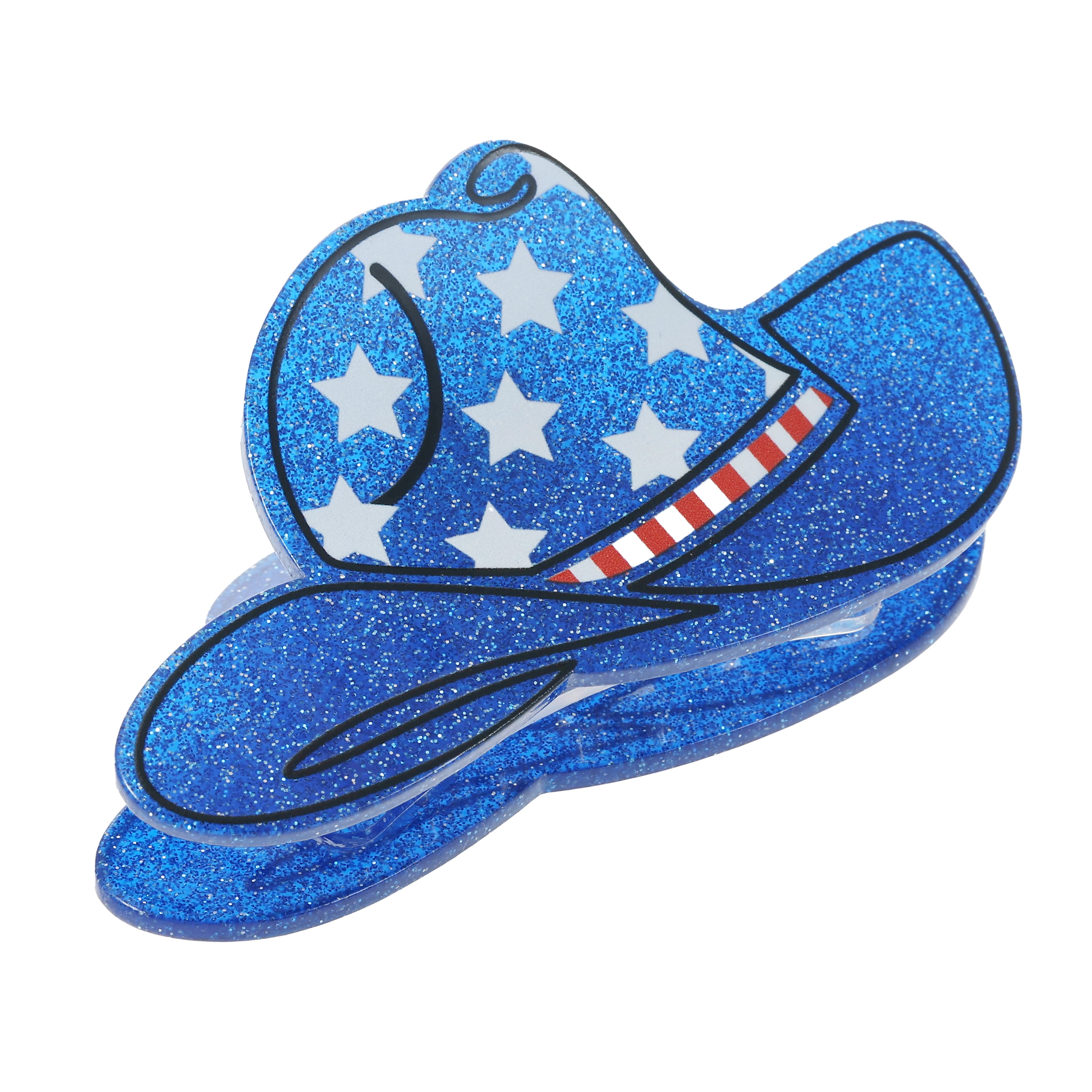 Way to Celebrate Americana Acrylic Cowboy Hat Claw Clip, Blue, 1 Piece
