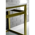 thumbnail image 2 of Kingston Brass VWP3122B7 Quadras 31" Ceramic Console Sink with Steel Base and Glass Shelf (1-Hole), White/Brushed Brass, 2 of 7
