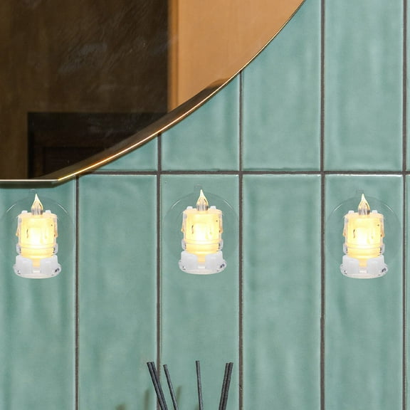 GOOHOCHY 4pcs Candle Holder Clamps Window Candle Suction Cups Clamp Suction Cups Candle Holder Clamps For Christmas New Year Celebration Candles