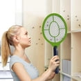 thumbnail image 4 of Battery Operated Fly Swatter Tennis Racket, Electric Bug Zapper Swatter for Indoor Outdoor Use, 2 AA Batteries Not Included, Green, 4 of 5