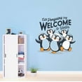 thumbnail image 2 of Cute Penguins Say Welcome To Winter Adorable Charming Playful Endearing Animal Wall Art Sticker Designs Vinyl Stickers For Home House Walls Rooms Windows Bedroom Decoration Size (12x12 inch), 2 of 3