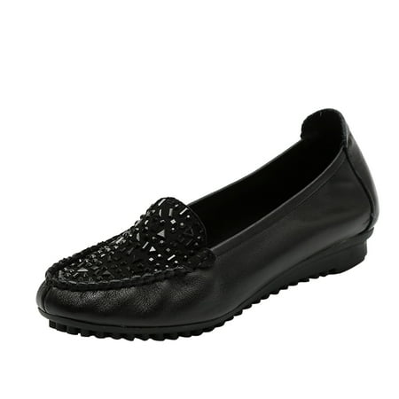 

nsendm Womens Casual Shoes with Arch Support Fashion Autumn Women Casual Shoes Flat Soft Sole Womens Casual Shoes in Black 6.5