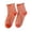 Orange, variant on Xijirk Women Ruffle Plaid Crew Socks Soft Retro Gingham Check Mid Calf Socks for Daily Casual Wear Size:One Size