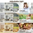 thumbnail image 3 of 19"x23" Miserwe Hollywood Lighted Makeup Mirror - 15 LED Bulbs, 3 Color Modes, Smart Touch Control, 10X Detachable Magnification, 3 of 8