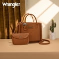 thumbnail image 3 of Wrangler Tote Bag for Women Western Cowhide Purse and Wallet Set, Brown, 3 of 7