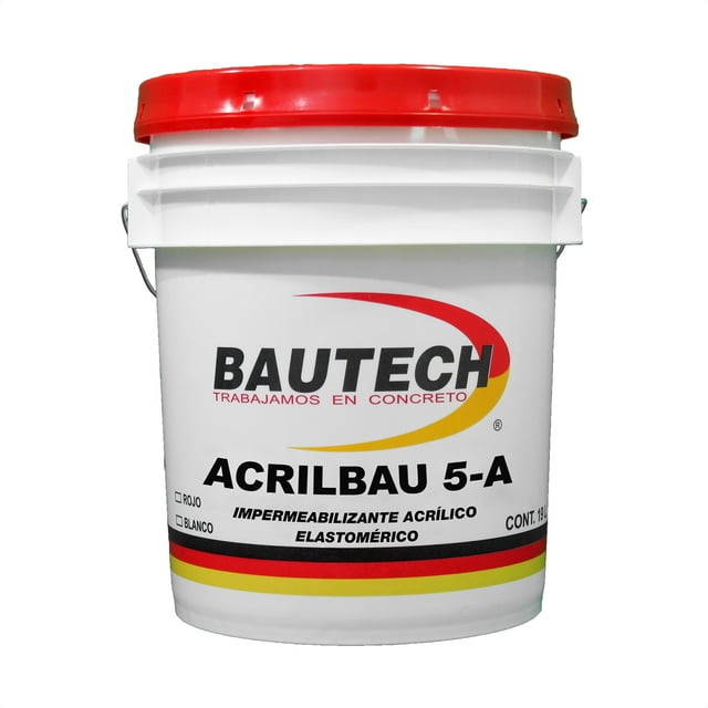 Impermeabilizante De 5 Años Color Blanco Acrilbau De 19 Lts BAUTECH I007