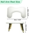thumbnail image 4 of Unique Bargains Arm Rest for Nails Tech Butterfly Shaped Nail Arm Rest Manicure Hand Rest with Folding Brackets Hand Rest for Nails Tech with Stable Base Nail Hand Rest White, 4 of 7