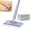 Purple-71cm/27.9in, variant on Automatic Cloth Changing Mini Mop, Hands-Free 360° Rotating Flat Mop for Floor, Wall & Mirror Cleaning