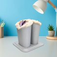 thumbnail image 6 of Eyeglasses Holder Stand Eye Glass Organizer PU Leather with Plush Lining for Home Office Desk Nightstand Men Women, 6 of 9