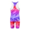 thumbnail image 4 of Hansber Boys Sleeveless Sports Gym Leotard Powerlifting Singlet Racerback Suspenders Shorts Jumpsuit Boxing Biketard Hot Pink 12, 4 of 7