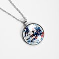 thumbnail image 4 of Lce Hockey Elegant Glass Circular Pendant Necklace - Women's Jewelry, 4 of 5