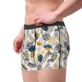 thumbnail image 2 of Gukieu Hawaiian Style Print Men's Boxer Briefs, High Elastic Moisture Wicking Boxer Briefs Underwear-X-Large, 2 of 5