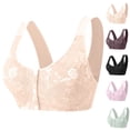 thumbnail image 2 of Daisy Bras for Older Women No Underwire Front Closure Comfort Senior Wireless Snap Closing Bra,Complexion,38, 2 of 6