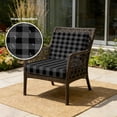 thumbnail image 1 of Outdoor Patio Cushion Covers 4 Pack Black Buffalo Check Plaid Patio Chair Cushion Covers with Ties and Zipper Farmhouse Style Waterproof Outdoor Seat Cushion Covers for Patio Furniture 20"x18", 1 of 6