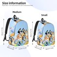 thumbnail image 2 of Kowoue Bluey Pattern Canvas Backpack – Student Double Shoulder Bag, Durable & Lightweight Canvas School & Outdoor Backpack-Medium, 2 of 5