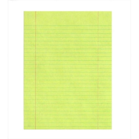 School Smart 085423 8 x 11 In. Sulphite Paper Essay And Composition Paper With Margin, Yellow, Pack - 500